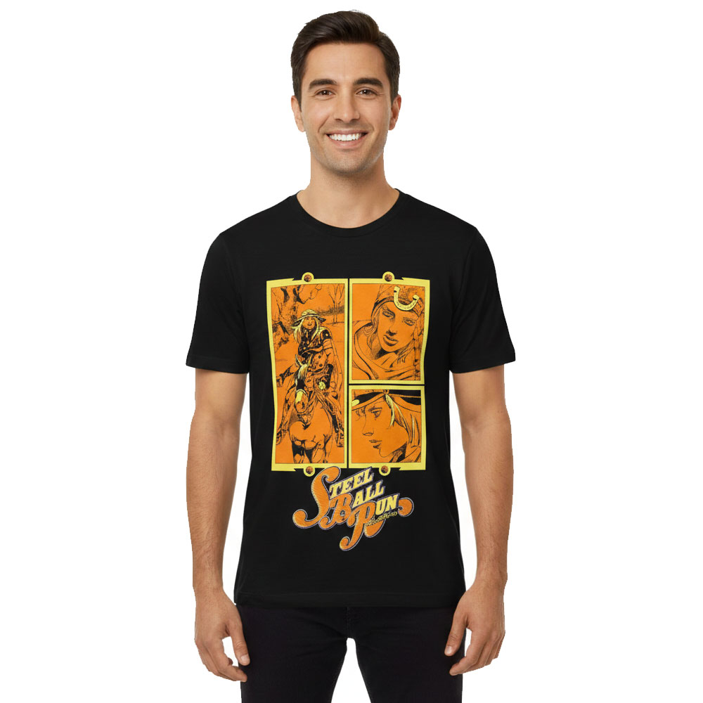 tshirt-jojo-steelballrun Футболка Jojo Гонка Стальной Шар — изображение 1